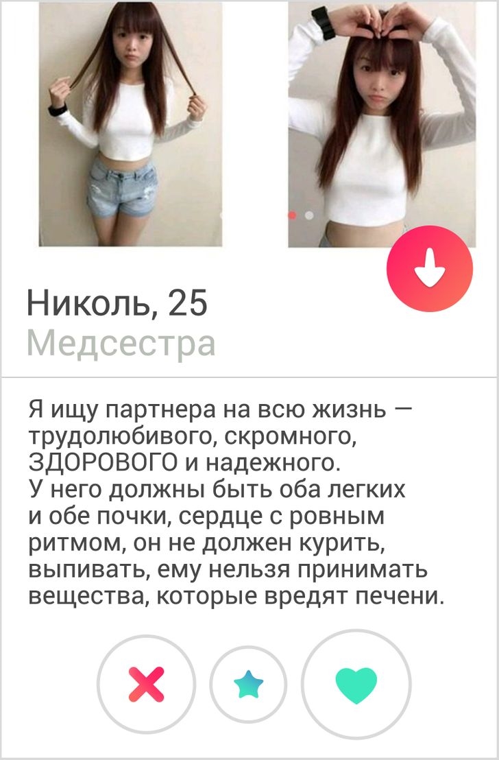 Анкета сайт знакомств